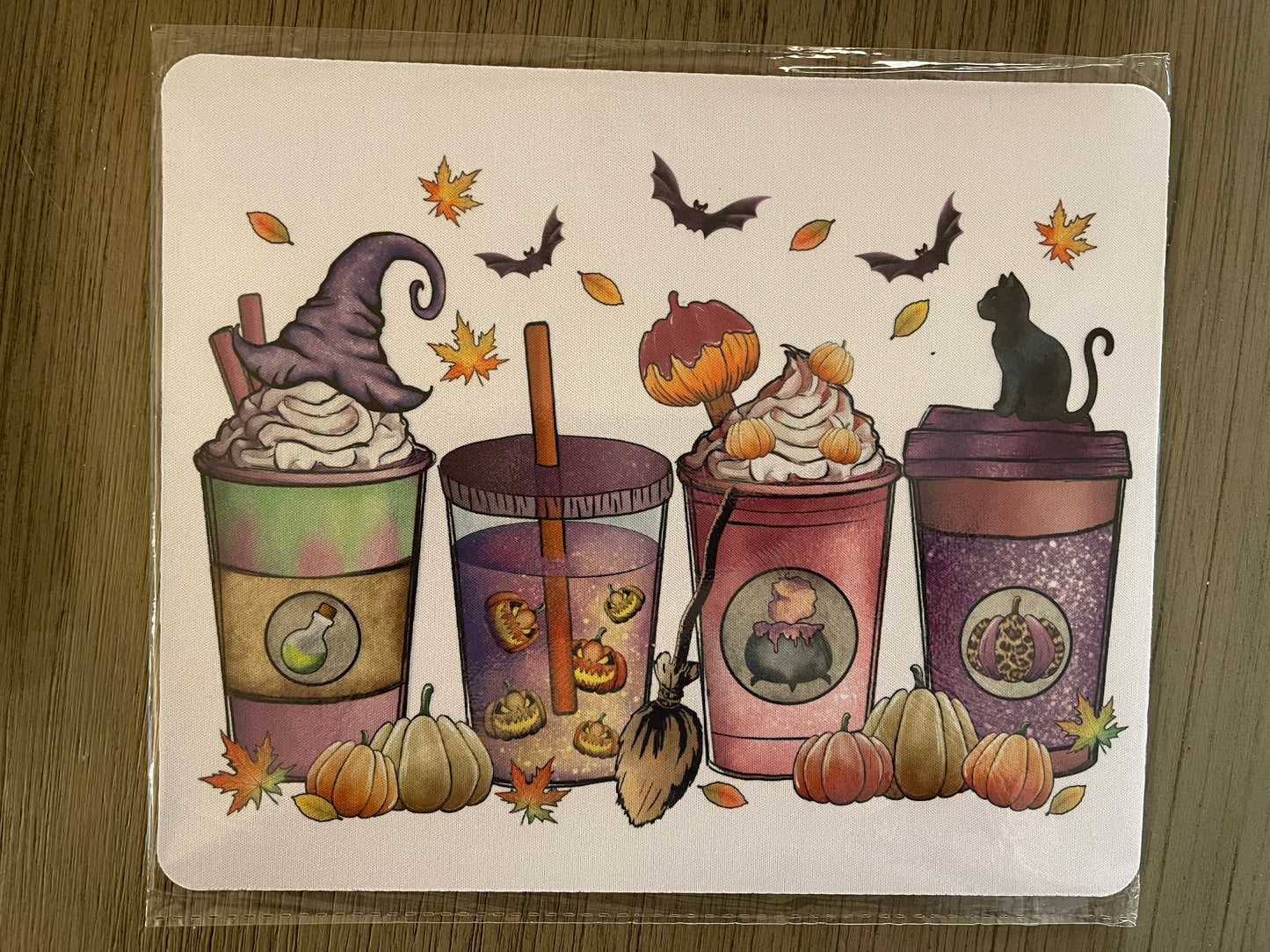 Halloween Pumpkin Drinks Mouse Pad