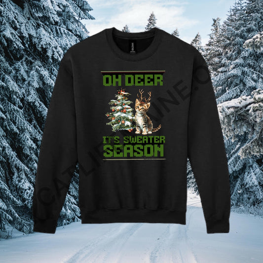 Oh Deer! Kitten Ugly Sweater Sweatshirt
