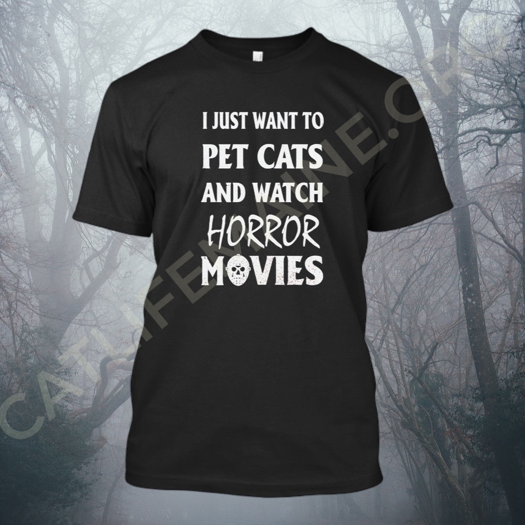 Pet Cats & Watch Horror Tee
