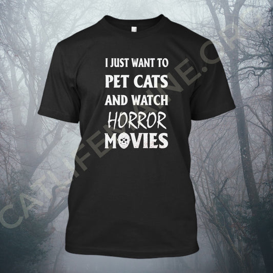 Pet Cats & Watch Horror Tee