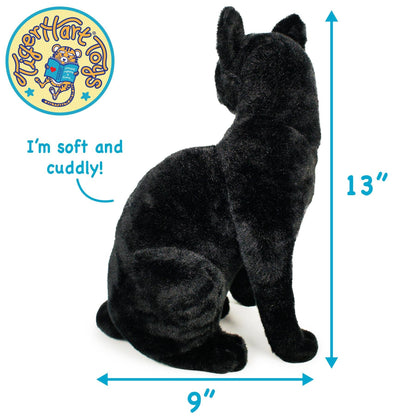 Boone The Black Cat | 13 Inch Stuffed Animal Plush | By TigerHart Toys