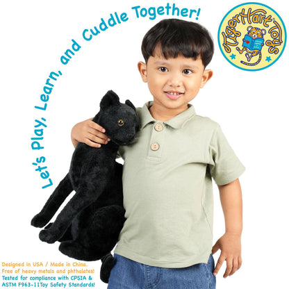 Boone The Black Cat | 13 Inch Stuffed Animal Plush | By TigerHart Toys