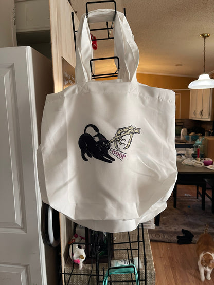 Death Boops Black Cat Tote Bag