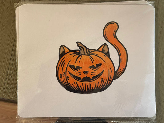 Pumpkin Kitty Mouse Pad